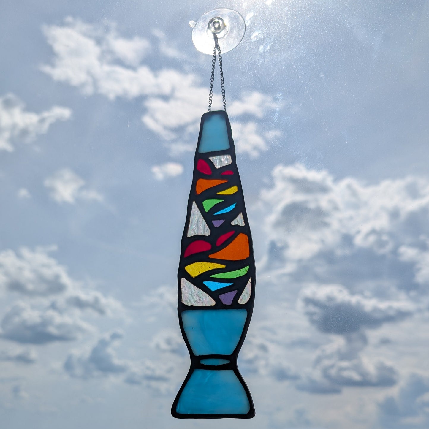 Lava Lamp Rainbow Suncatcher - Multiple Base Colour Options