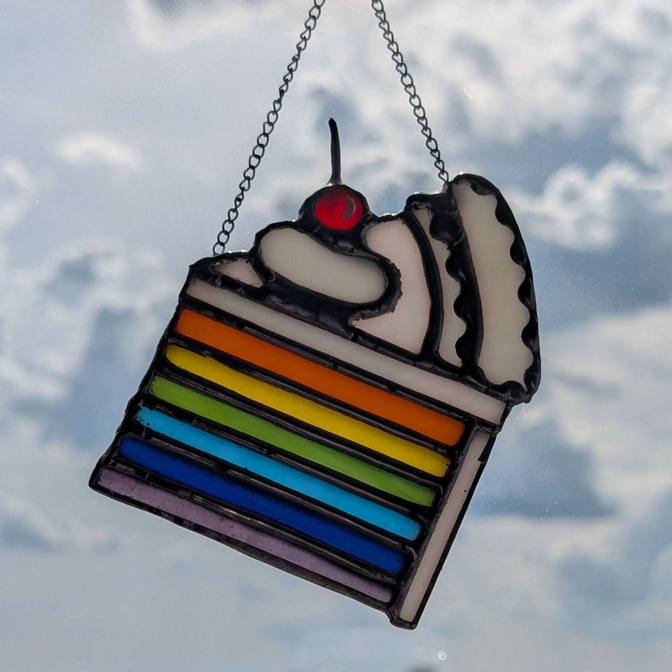 Slice of Cake Pride Flag Suncatcher - Multiple Flag Options