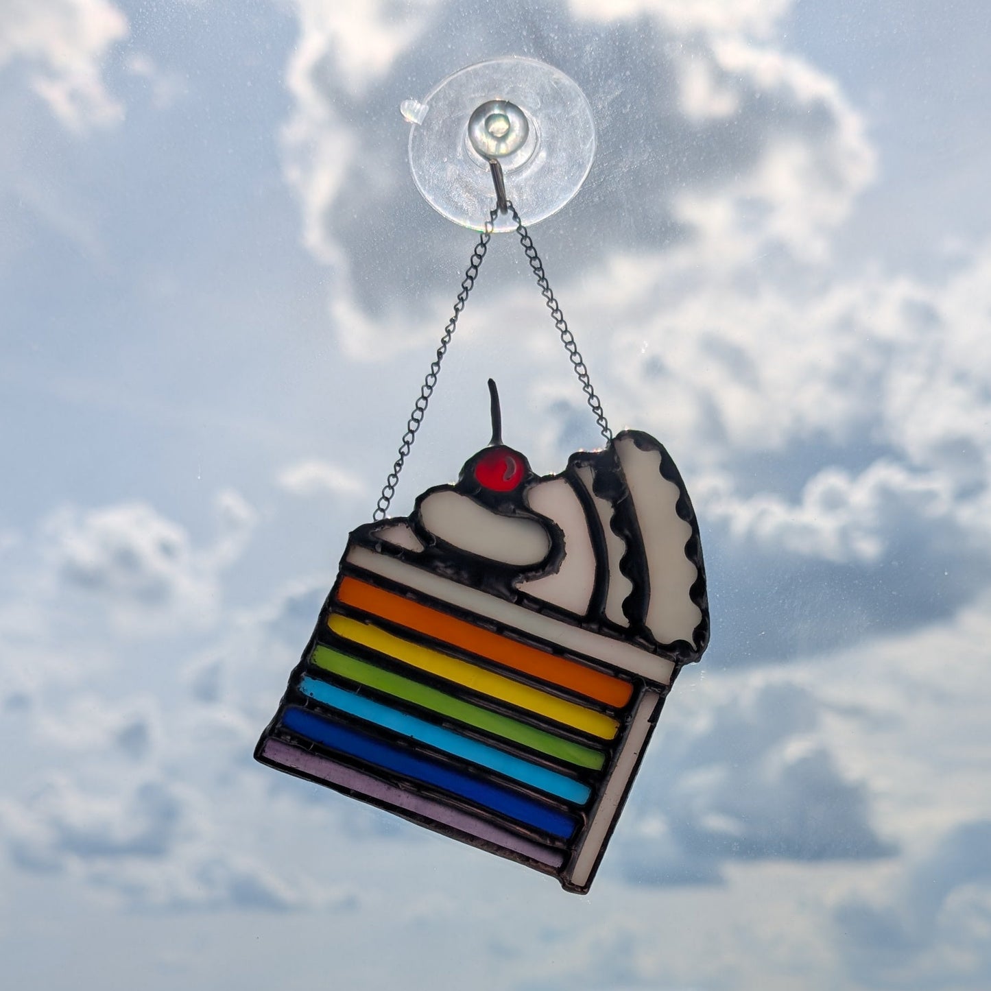 Slice of Cake Pride Flag Suncatcher - Multiple Flag Options