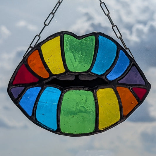 Rainbow Lips Suncatcher