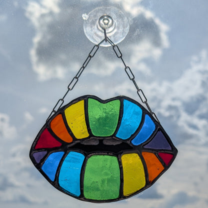 Rainbow Lips Suncatcher