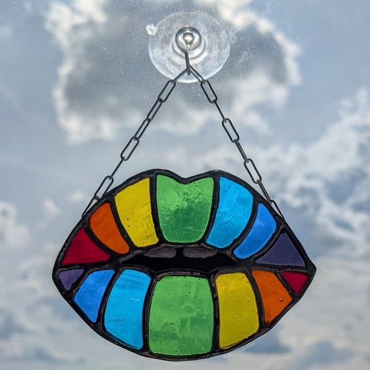 Rainbow Lips Suncatcher
