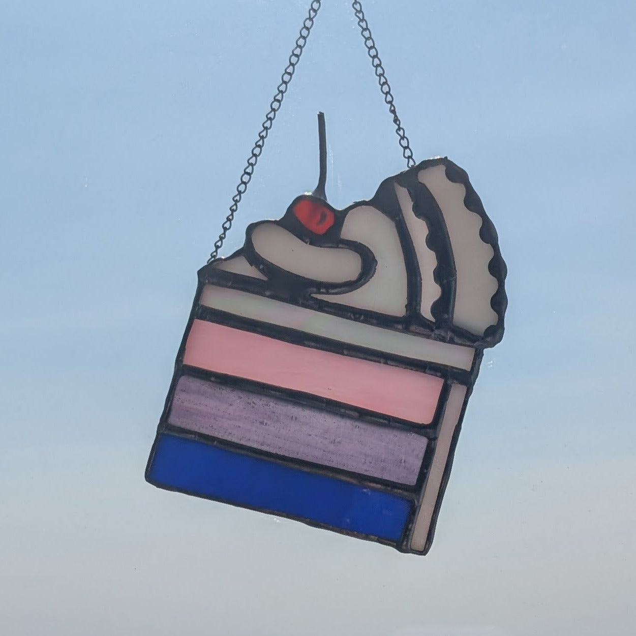 Slice of Cake Pride Flag Suncatcher - Multiple Flag Options