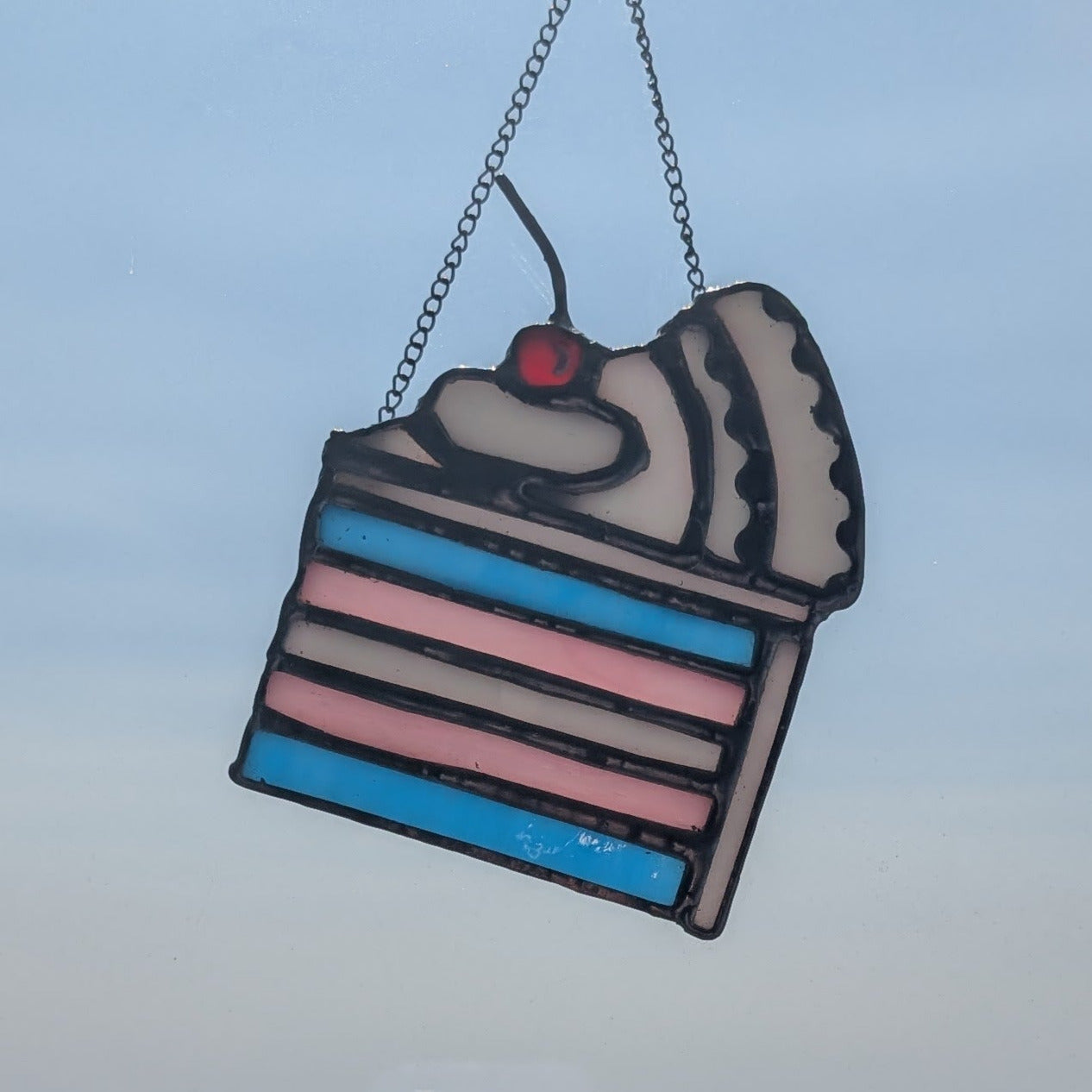 Slice of Cake Pride Flag Suncatcher - Multiple Flag Options