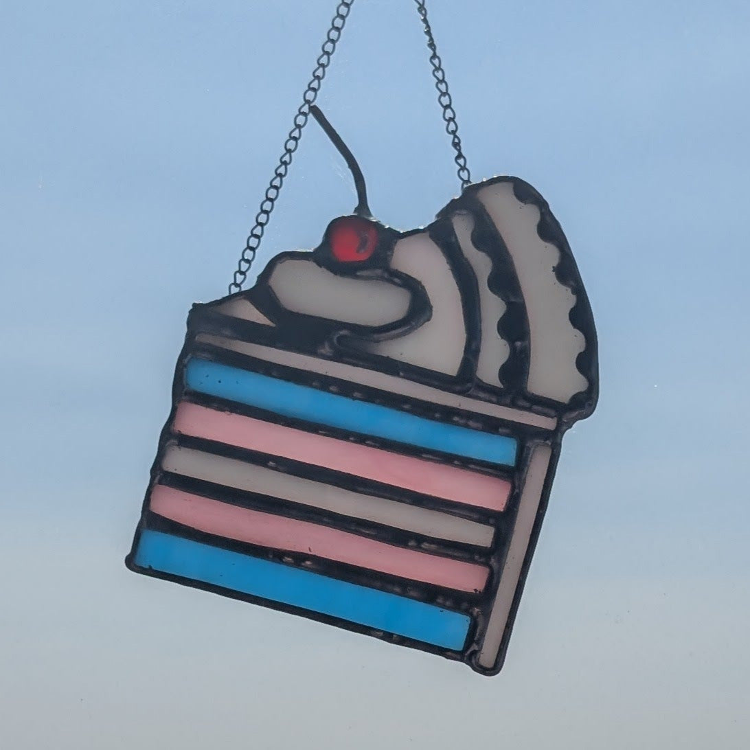 Slice of Cake Pride Flag Suncatcher - Multiple Flag Options