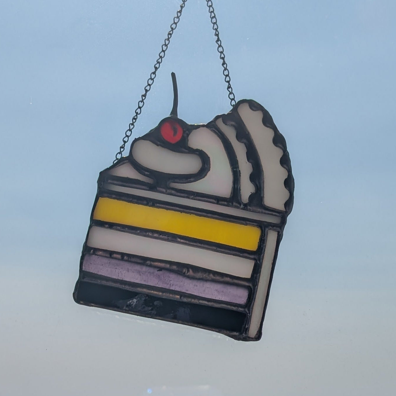Slice of Cake Pride Flag Suncatcher - Multiple Flag Options