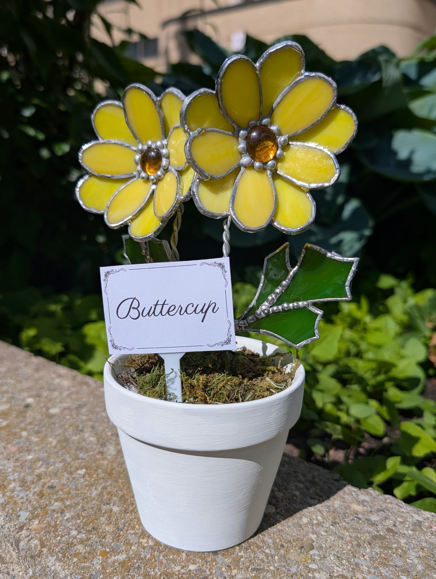 Potted Stained Glass Flower