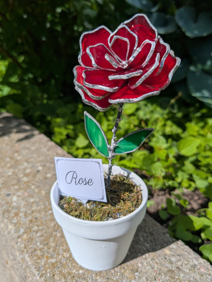 Potted Stained Glass Flower