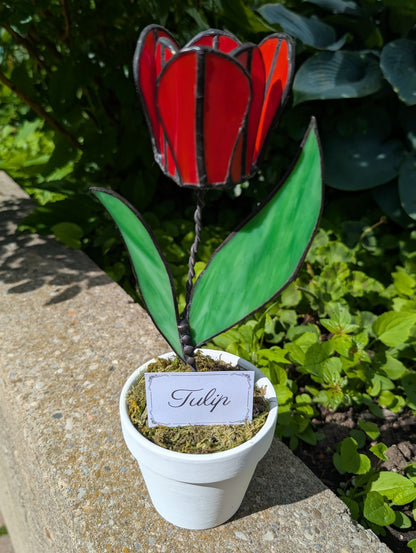 Potted Stained Glass Flower