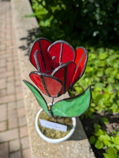 Potted Stained Glass Flower