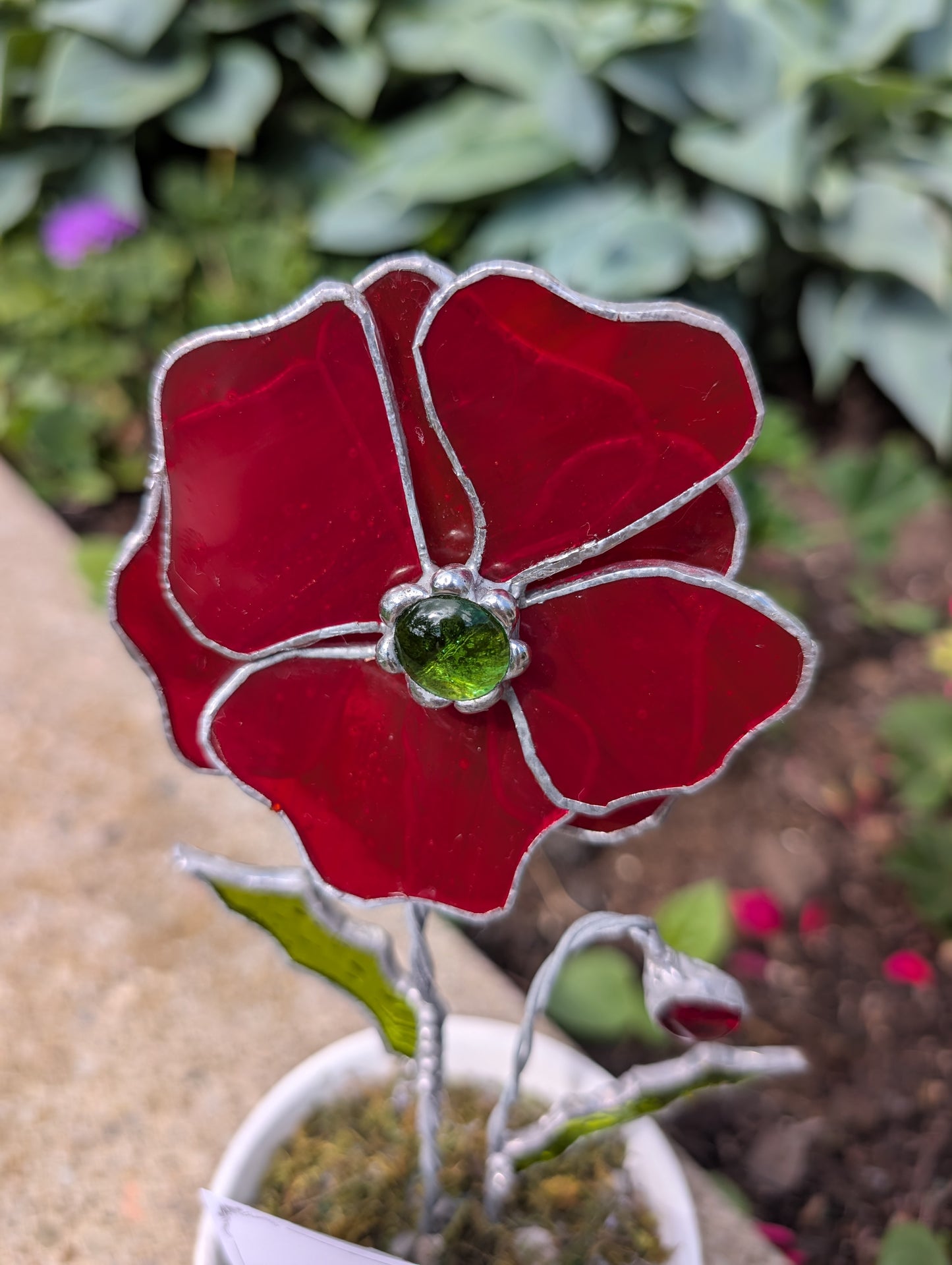 Potted Stained Glass Flower