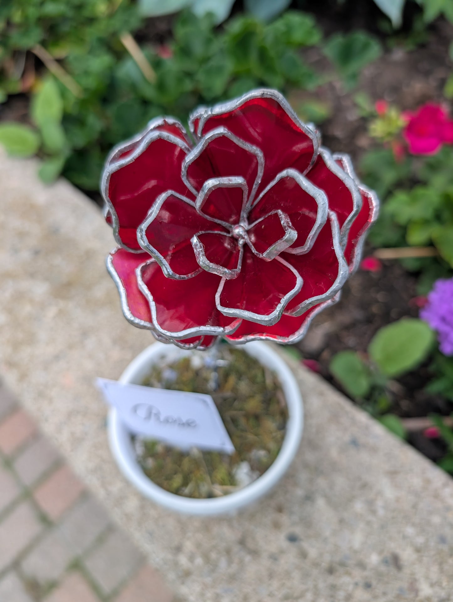 Potted Stained Glass Flower