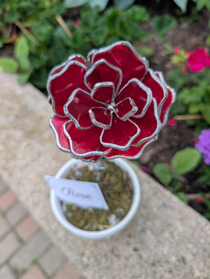 Potted Stained Glass Flower