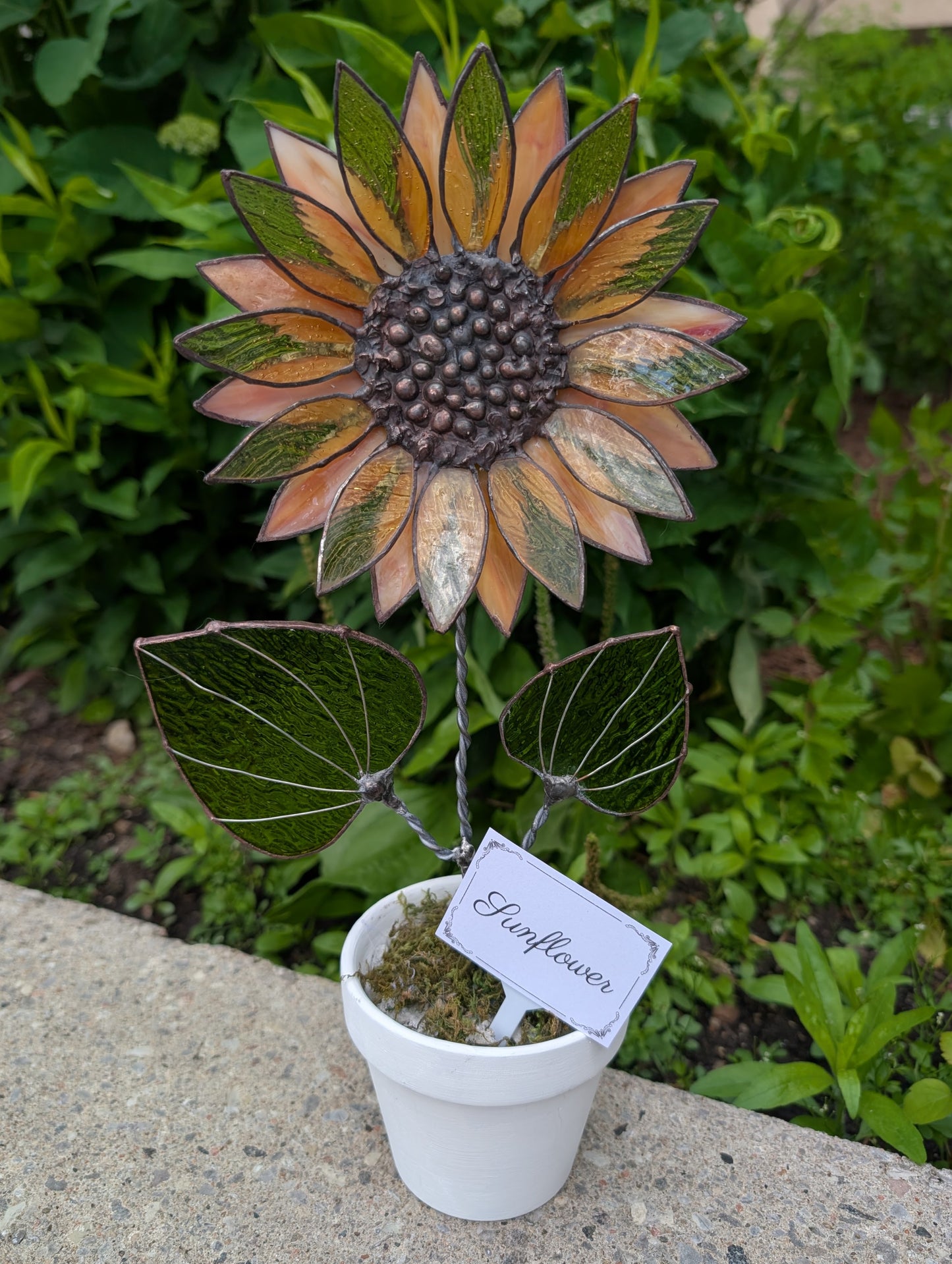 Potted Stained Glass Flower