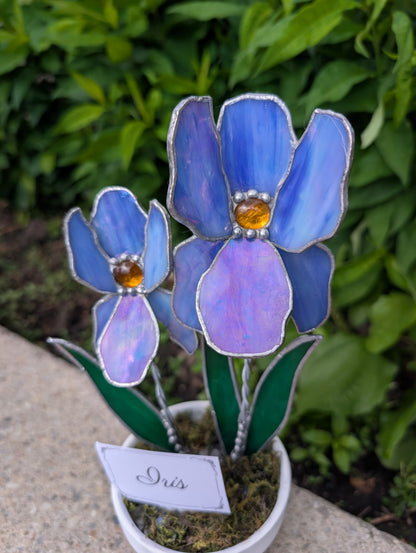 Potted Stained Glass Flower