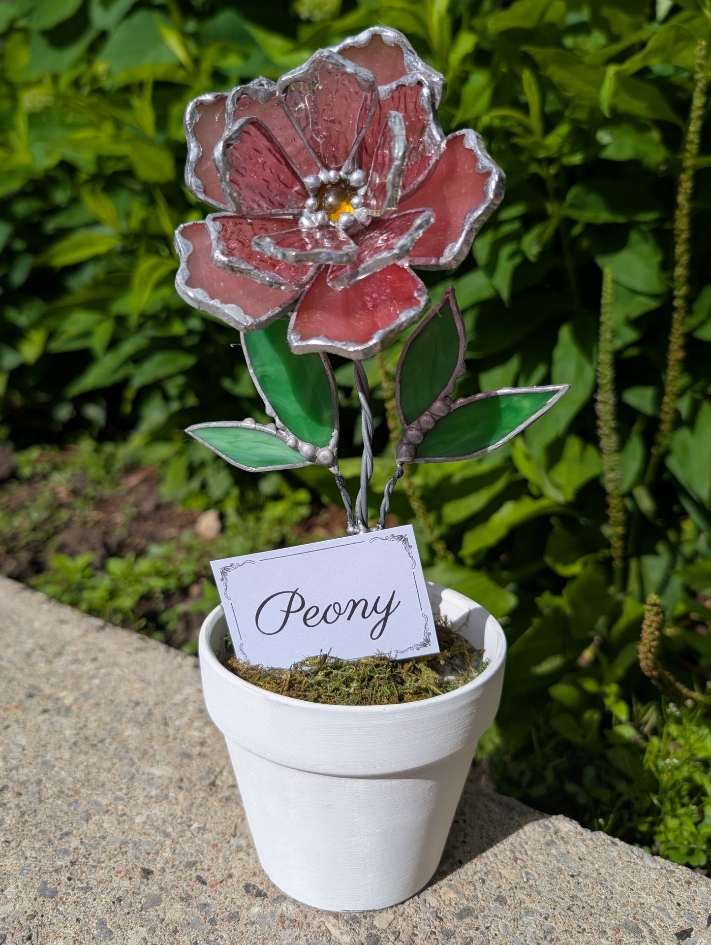 Potted Stained Glass Flower