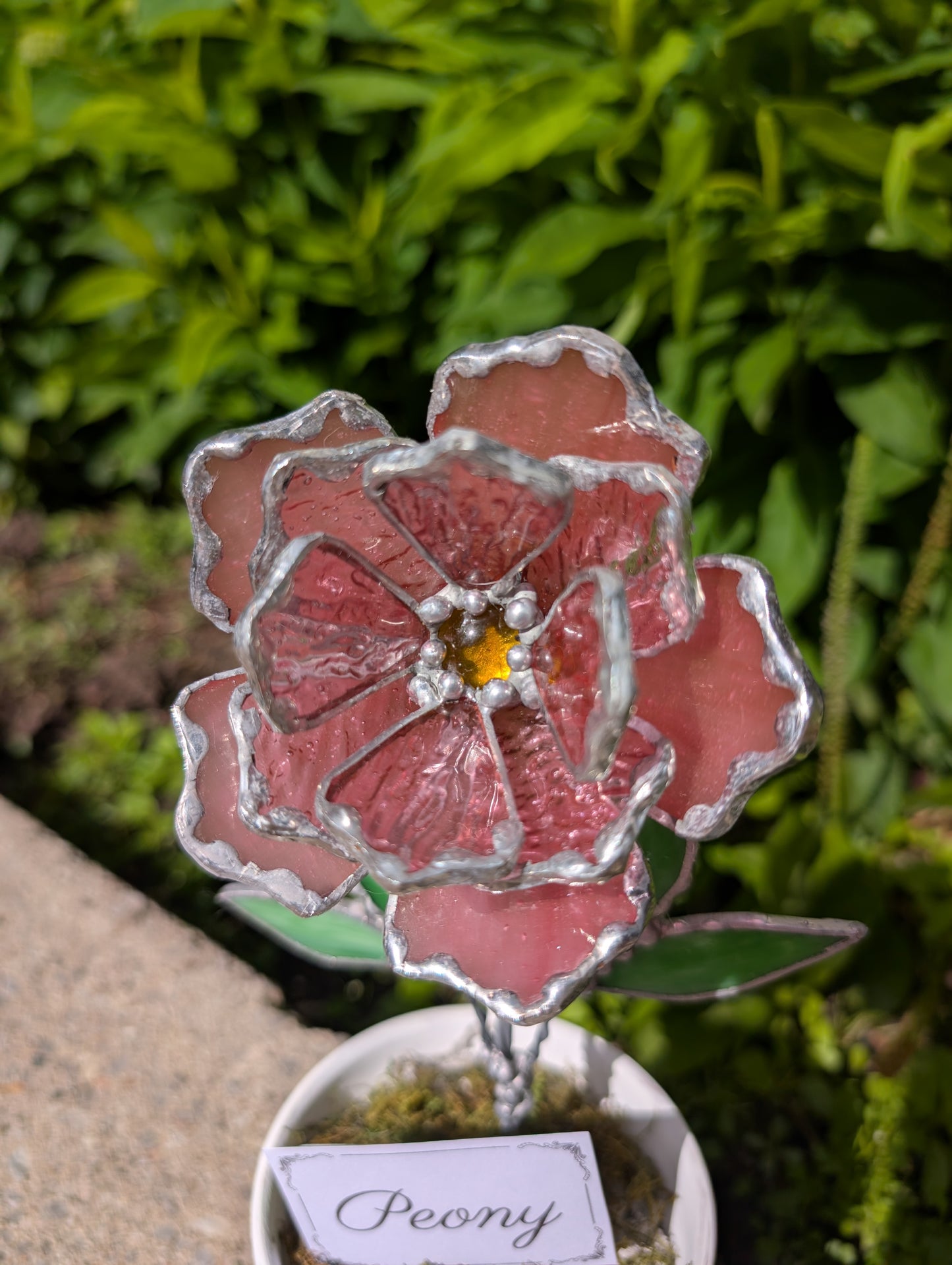 Potted Stained Glass Flower
