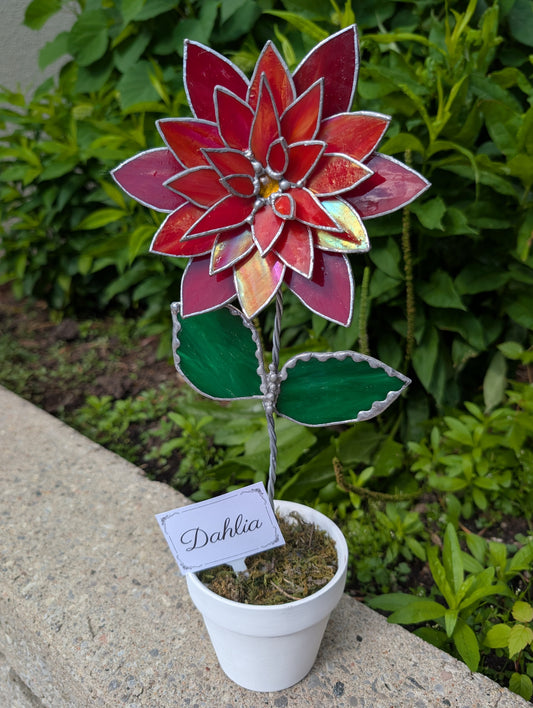 Potted Stained Glass Flower